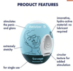 Satisfyer Male Masturbator Egg – Savage